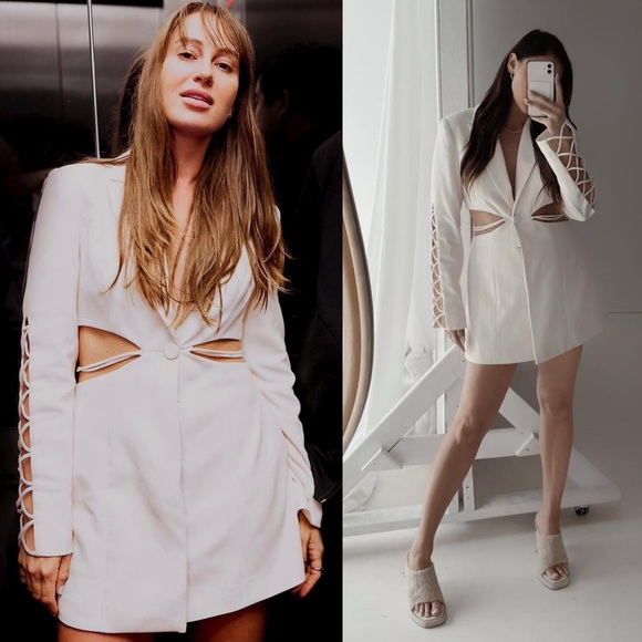 BOSKEMPER BEA BLAZER DRESS MINI in ecru/beige XS - Picture 13 of 17